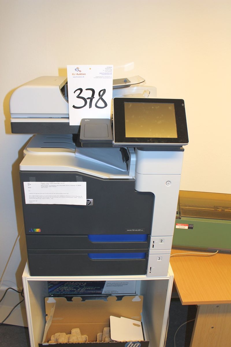 HP LaserJet 700 Color MFP M775, 4 cartridges, table, typewriter KJ