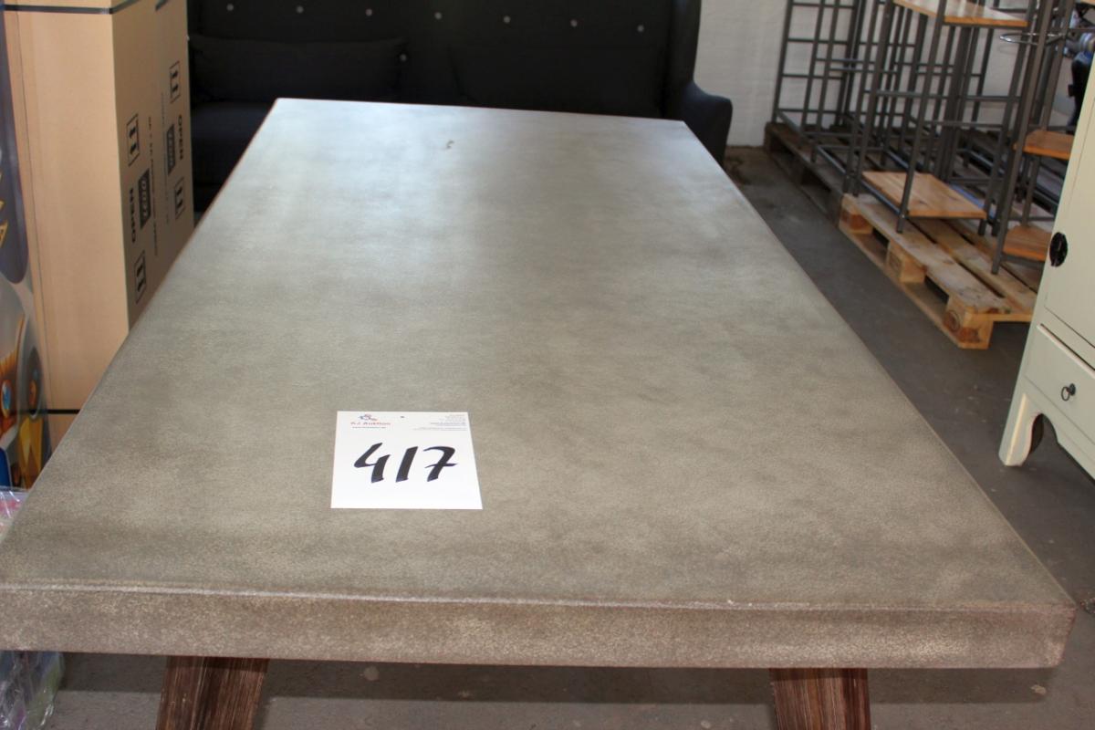 Spisebord i beton med overfladebehandling mod pletter. 100x200. ben ... Beton spisebord