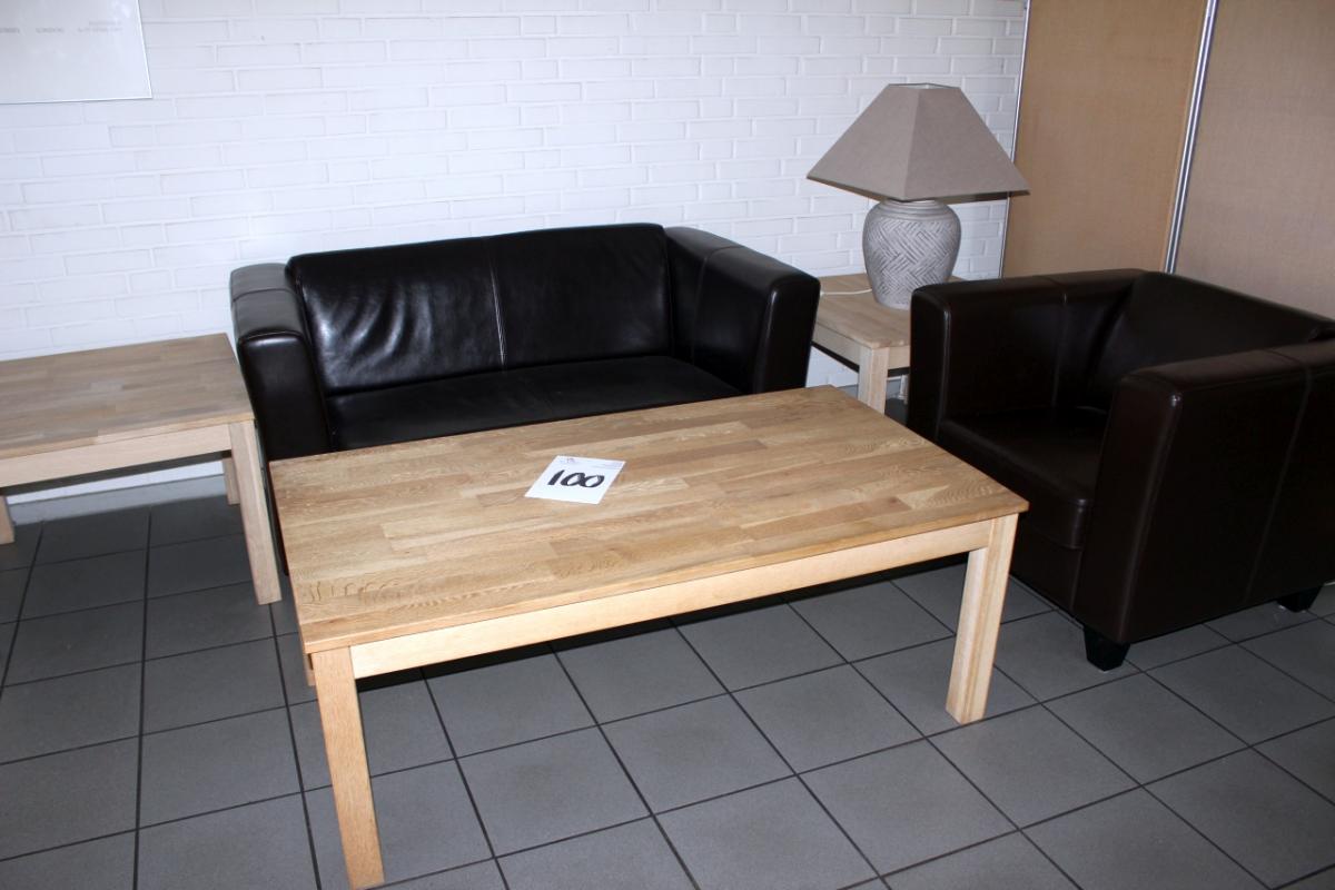 2 personers sofa lænestol 2 stk sideborde sofabord lampe ... Lampe til sofabord
