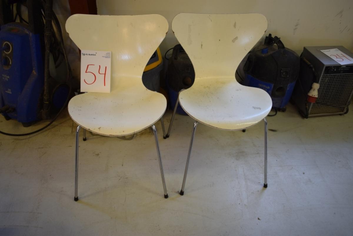 2 stk. stole hvide mrk. fritz hansen (brugt) kj auktion ... Design dit eget skrivebord