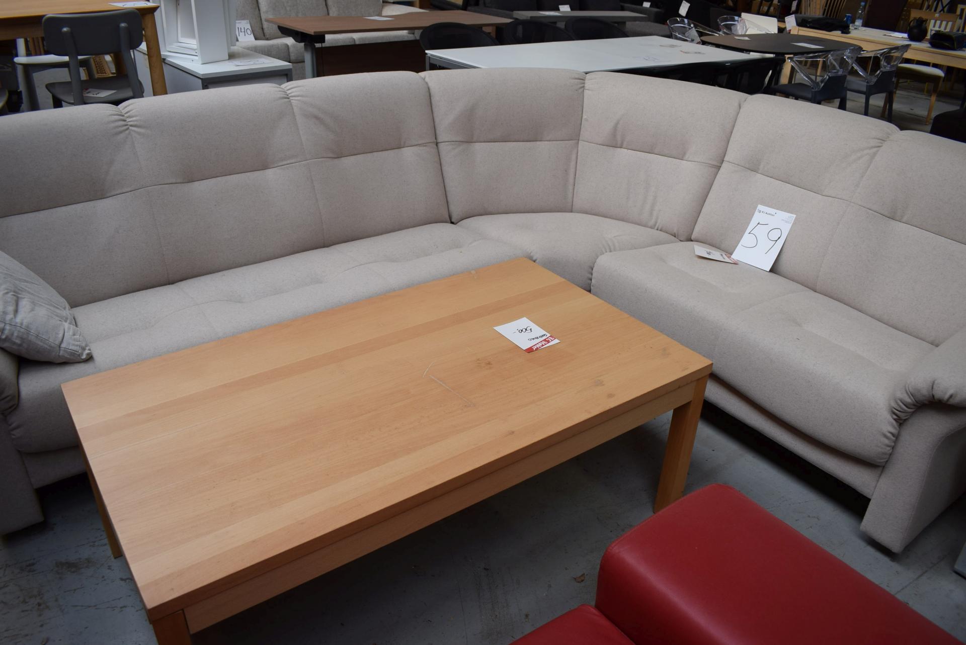 6 Pers Corner Sofa Coffee Table 75 X 135 Cm Kj Auktion 6 Pers Corner Sofa Coffee Table 75 X 135 Cm